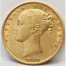 AUSTRALIA 1875 . ONE 1 SOVEREIGN . SYDNEY . GOLD